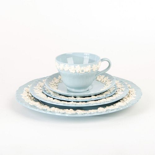 40 PC WEDGWOOD QUEENSWARE BLUE 3987f8