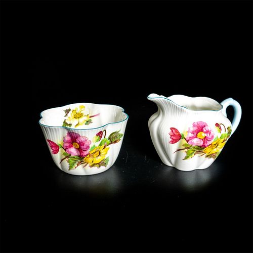 SHELLEY FINE BONE CHINA SUGAR BOWL AND