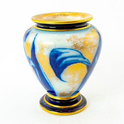 DOULTON BURSLEM MINIATURE VASE, BLUE