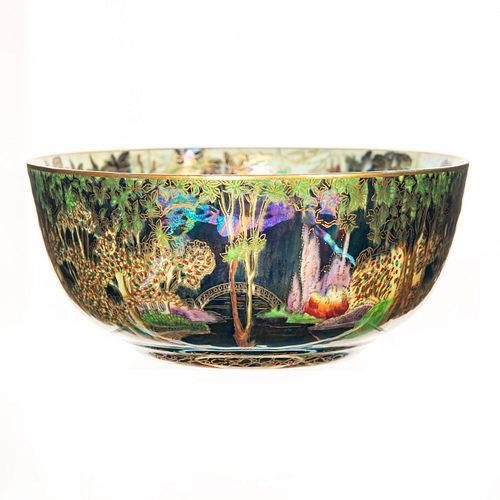 WEDGWOOD FAIRYLAND LUSTRE BOWL, WOODLAND