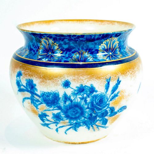 ROYAL DOULTON BURSLEM BLUE AND GOLD