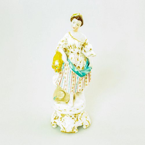 FINE PORCELAIN ROCOCO LADY FIGURINEGlossy  398d32