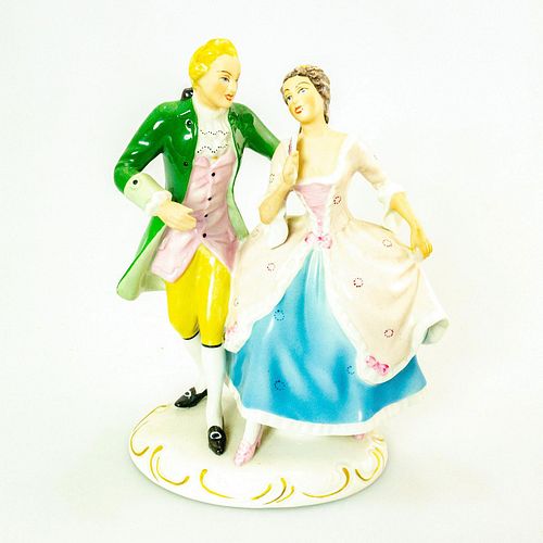 ROYAL DUX BOHEMIA FIGURINE, COUPLE DANCINGHand