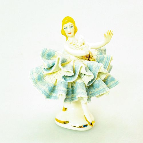 VINTAGE GERMAN PORCELAIN FIGURINE, BALLERINABlue