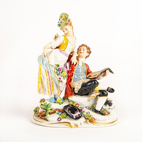 VINTAGE PORCELAIN FIGURE GROUP,