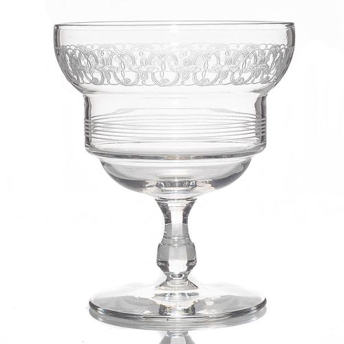 11 ETCHED GLASS DESSERT CUPSVintage 3992a3