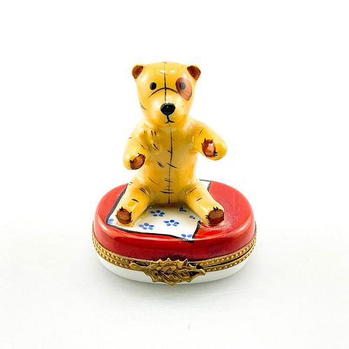 VINTAGE LIMOGES BOX OF A TEDDY