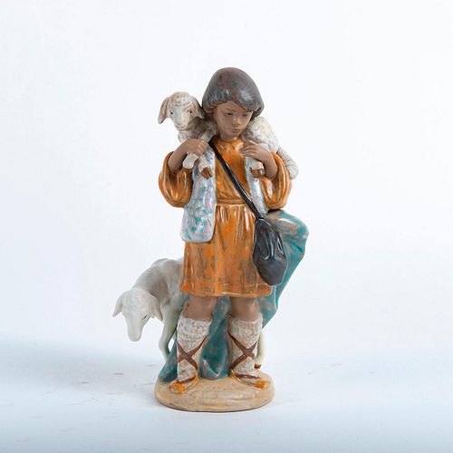 LLADRO NATIVITY FIGURINE, SHEPHERD BOY