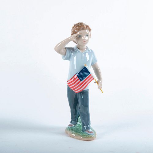 LLADRO FIGURINE, SALUTING THE FLAG