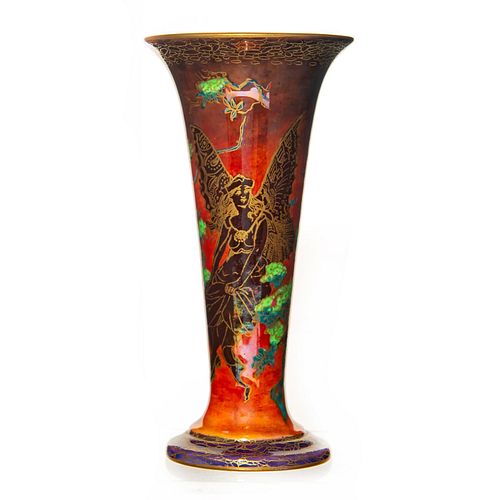 WEDGWOOD FAIRYLAND LUSTRE VASE, BUTTERFLY