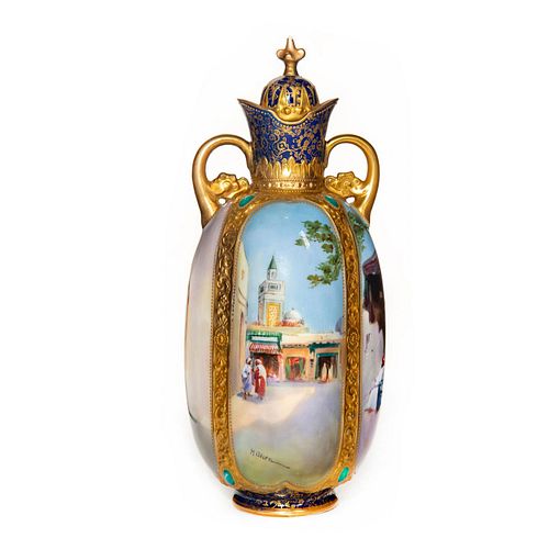 ROYAL DOULTON HARRY ALLEN LIDDED URN,