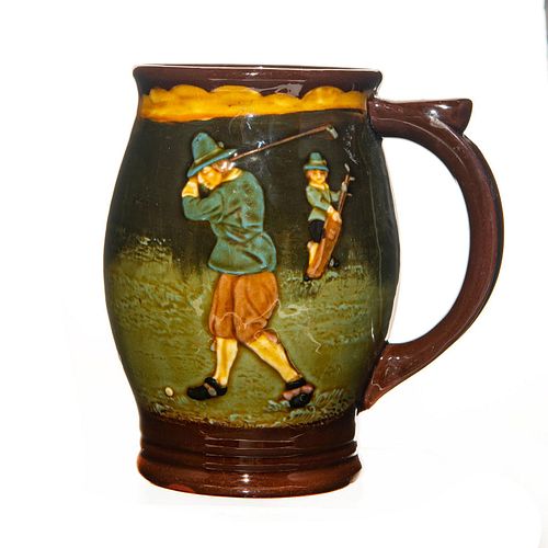 ROYAL DOULTON KINGSWARE MUG GOLFINGDecorated 3995e8