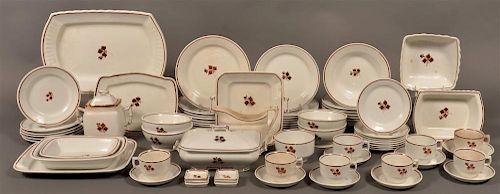 77 PIECE SET OF COPPER LUSTRE TEA