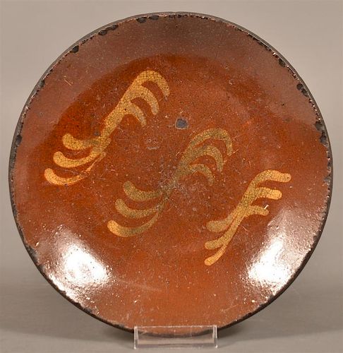 PA 19TH CENTURY GLAZED REDWARE