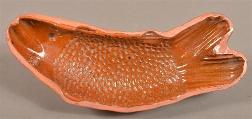 PENNSYLVANIA 19TH CENTURY REDWARE FISH