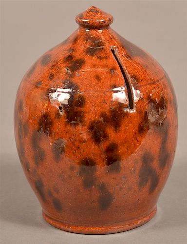 PA 19TH CENTURY REDWARE DOME FORM