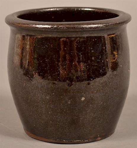 MANGANESE GLAZED REDWARE STORAGE