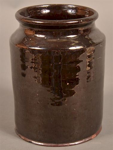 19TH CENTURY GLAZED REDWARE STORAGE 39bded