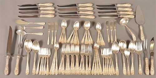 84 PC STIEFF ROSE PATTERN STERLING 39be03