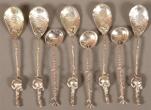 EIGHT GORHAM STERLING SILVER SHELL