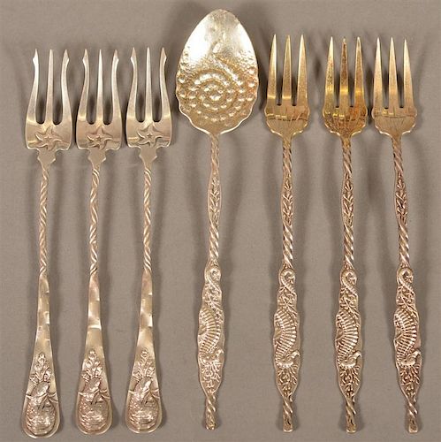 WHITING MFG. STERLING SEAFOOD FORKS