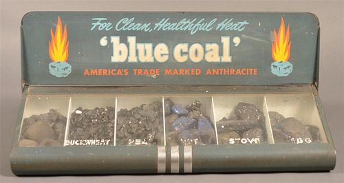 VINTAGE BLUE COAL ADVERTISING DISPLAY.Vintage