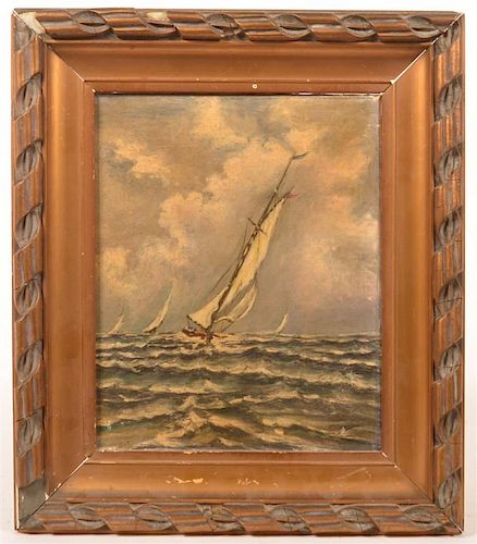 OIL ON CANVAS SEASCAPE PAINTING 39be7b