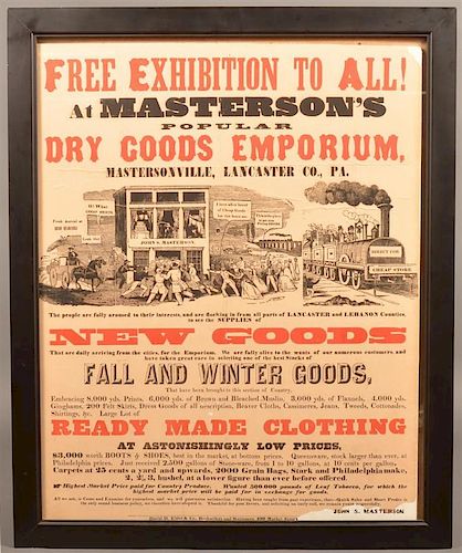 PRINTED BROADSIDE TITLED FIRE EXHIBITION