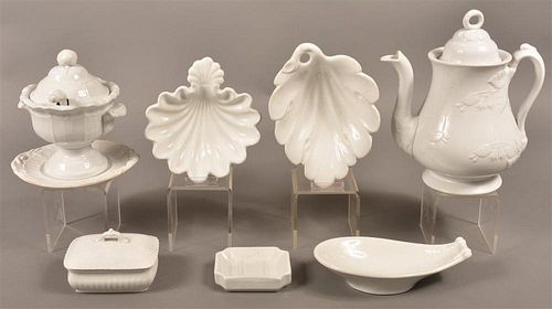 SEVEN VARIOUS PIECES OF WHITE IRONSTONE