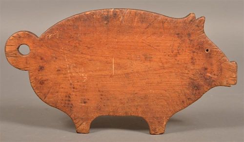 ANTIQUE PIG FORM SOFTWOOD CUTTING 39bf21