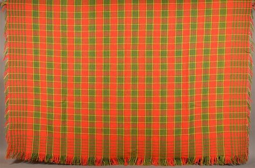 RED GREEN AND YELLOW WOVEN COVERLET Red  39bf6a