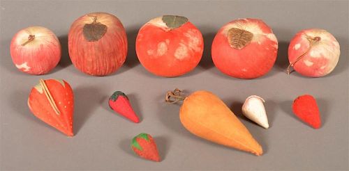FABRIC FRUIT FORM SCULPTURES AND
