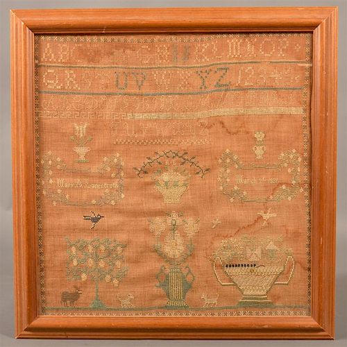 NEEDLEWORK SAMPLER MARY A LANGSTROTH  39bf7c