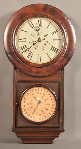 ROSEWOOD CASE WELCH CALENDAR CLOCK Rosewood 39bf91