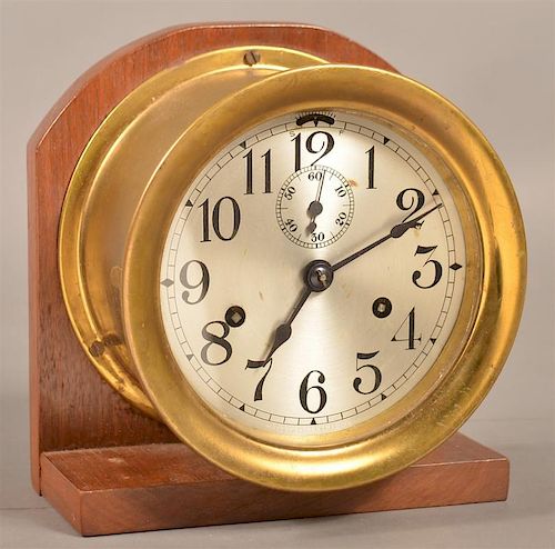 SETH THOMAS BRASS SHIPS CLOCK.Seth