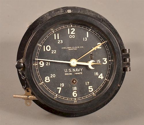 CHELSEA CLOCK COMPANY BOSTON U.S. NAVY