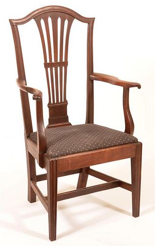 AMERICAN CHIPPENDALE WALNUT ARMCHAIR American 39bfe3