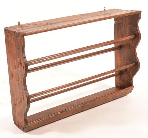 SOFTWOOD HANGING SHELF.Late 18th/Early