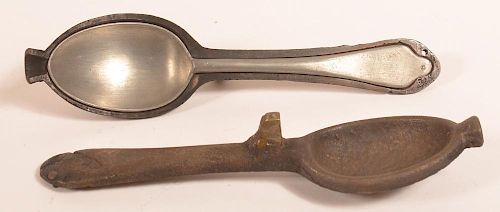 BRASS 18TH CENTURY PEWTER SPOON 39c026