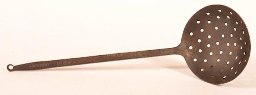 J SCHMIDT 1842 WROUGHT IRON SKIMMER Berks 39c047