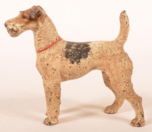 HUBLEY CAST IRON WIRE HAIRED TERRIER