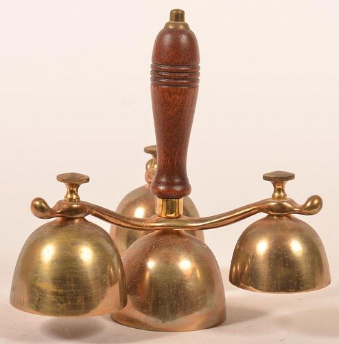 BRASS COACHMAN BELL WITH TURN WOOD