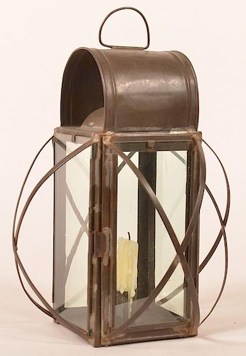 19TH CENTURY TIN CANDLE LANTERN.19th