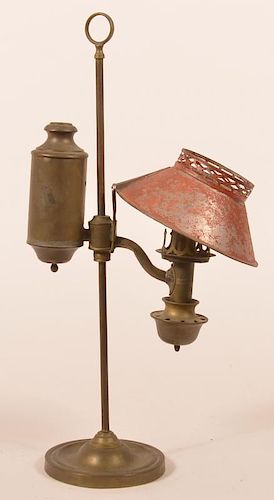 19TH CENTURY BRASS SINGLE ARM SMALL