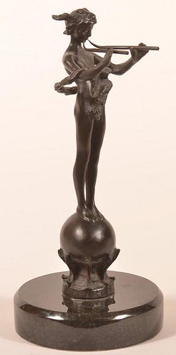 BRONZE FIGURE OF PAM SIGNED "J.M.