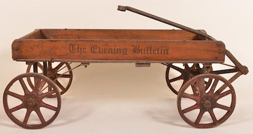WOODEN PULL WAGON THE EVENING 39c133