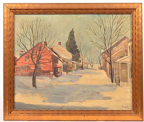 HARRY M. BOOK PAINTING OF WINTER