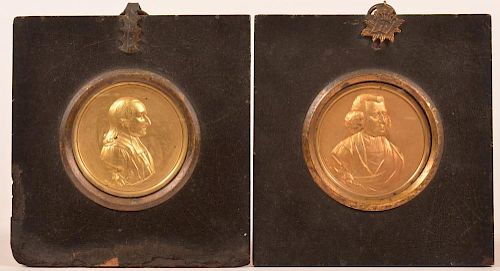 PAIR OF STAMPED BRASS MINIATURE