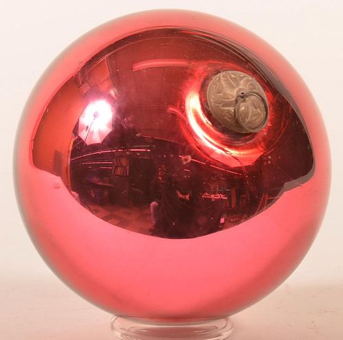 RUBY RED BLOWN GLASS BALL FORM