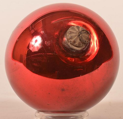 RUBY RED BLOWN GLASS BALL FORM 39c1fc